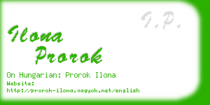 ilona prorok business card